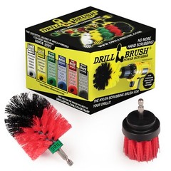 Drill Brush Cordless Drill Power Outdoor Scrub Brush Kit – Deck, Patio, Concrete