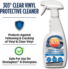 Marine Clear Vinyl Protective Cleaner, Clear Vinyl Window Cleaner & Protectant f