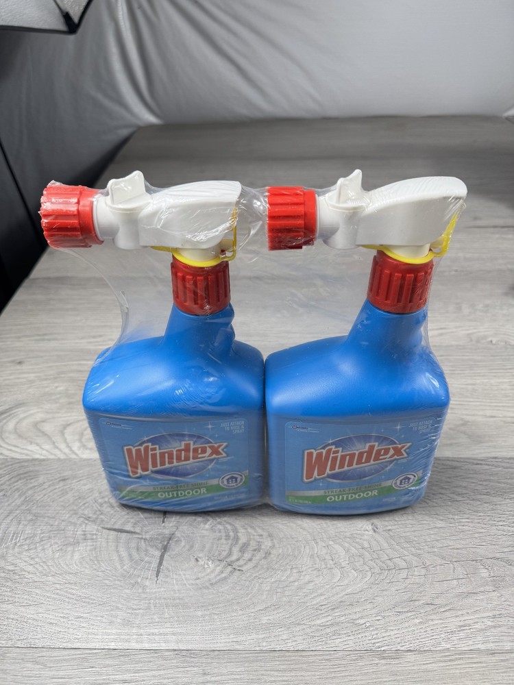 Windex Outdoor Glass & Patio Cleaner, 32 Fl Oz Connects to Hose End Lot of 2