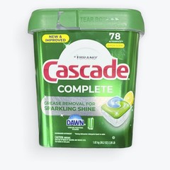 Cascade Complete Dishwasher Detergent Pods Lemon Scent 78 Count