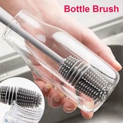 Silicone Bottle Brush Cleaner Long Handle Milk Cup Glass Cleaning Kitchen Tool