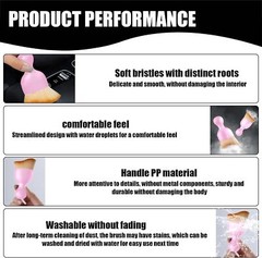 1PC Car Air Conditioning Outlet Cleaning Brush For Cars Vans SUVs Pink