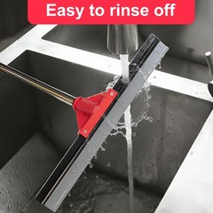 Heavy Duty Floor Squeegee Long Handle Bathroom Garage Shower Glass Tile Cleaning