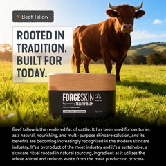 Forge Skin Beef Tallow Balm Moisturizer for Men Skin Care – Face + Body Anti A