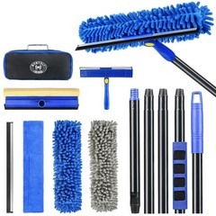4-in-1 Window Squeegee, 79” Window Cleaner Tool with Extension Pole, Window …