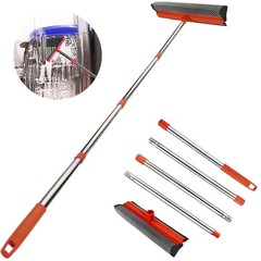 Professional Window Cleaning Kit 58 Inches Long Handle Squeegee Mop Cleaning Ne