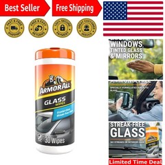Convenient 30 Count Glass Wipes for Easy Car Cleaning – Streak-Free Finish