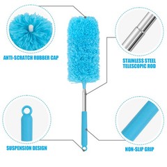 Microfiber Brush Duster with Extendable Upto 29 Inch Handle for Room Cleaning