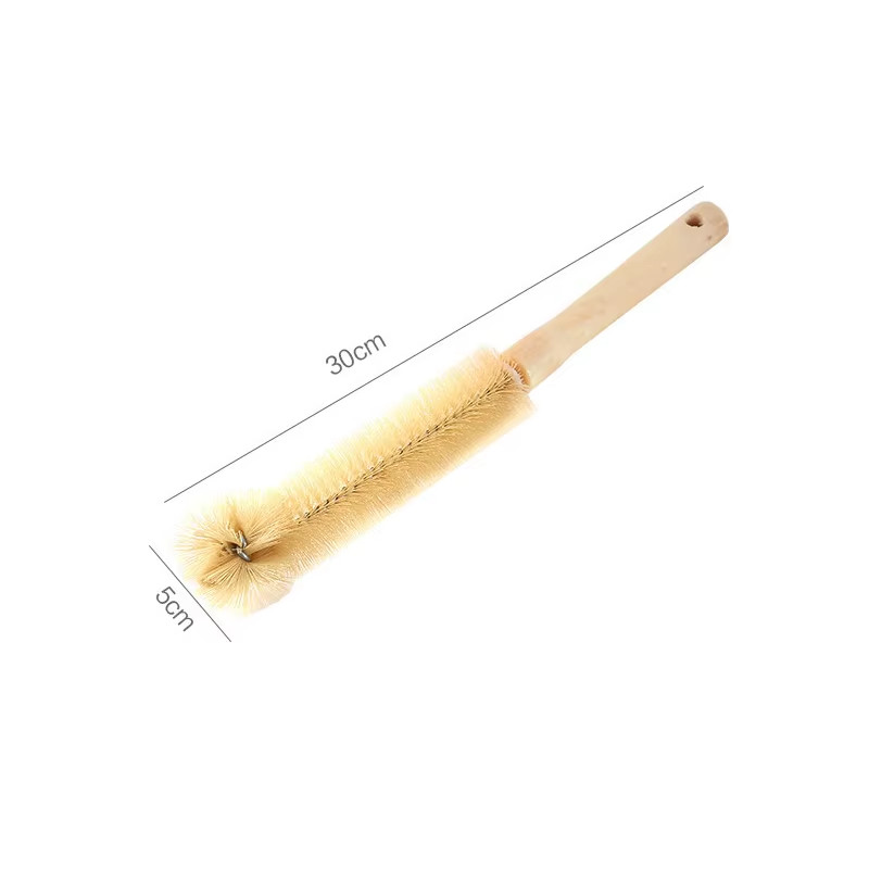 Kitchen Cleaning Tools Drink Bottles Glass Scrubbers Cleaning Brush Wooden Bottl