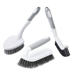 3 Pcs Scrub Brush,Multifunctional Cleaning Brush Set with Non-Slip Handle and…