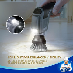 Electric Spin Scrubber for Kitchen and Bathroom Cleaning, Waterproof Rechargeabl