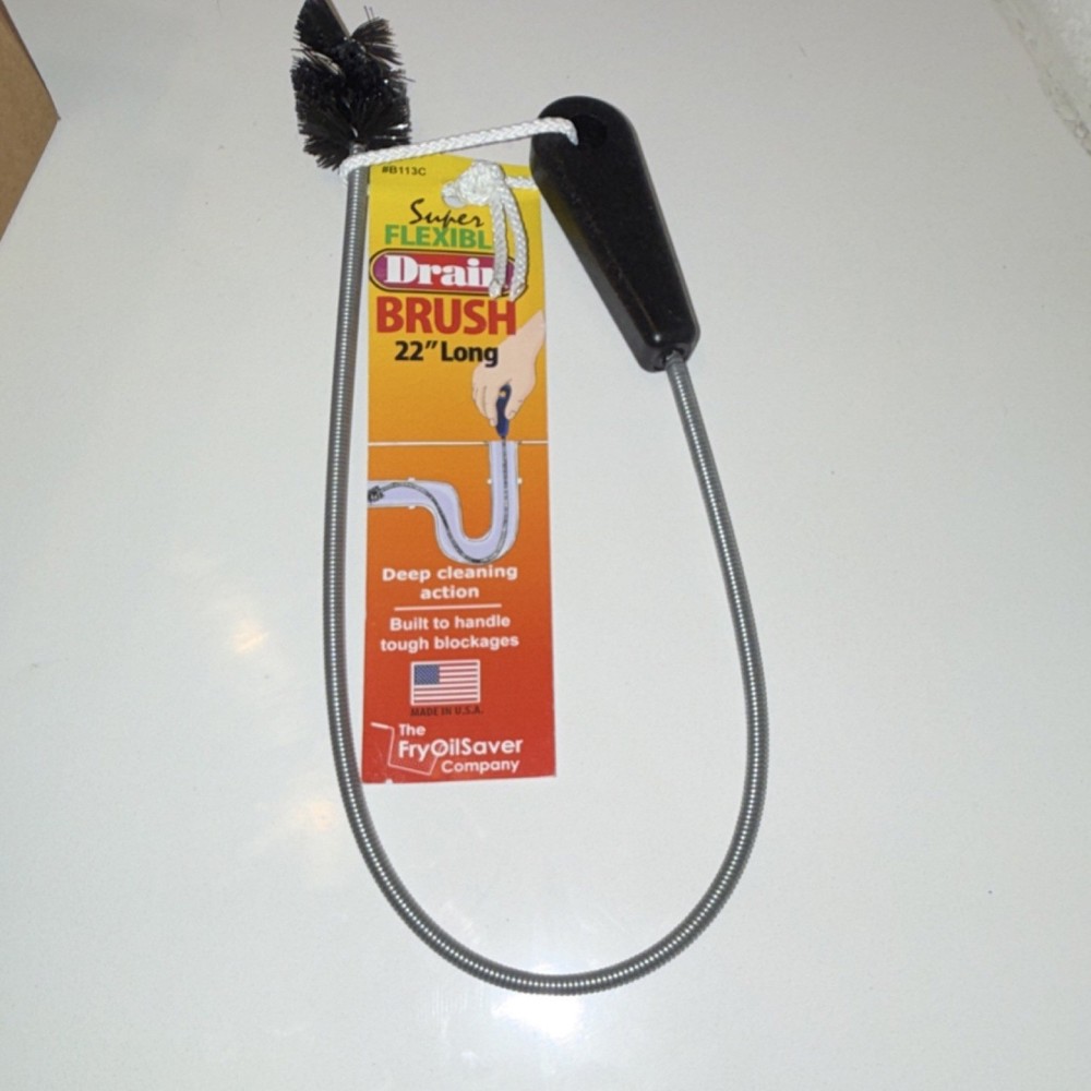 The FryOilSaver Company Super Flexible Drain Brush 22″ Deep Cleaning Action