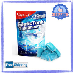 Septic Tank Treatment 12 Pcs for 1-Year Supply Dissolvable Septic Tank Treatmen