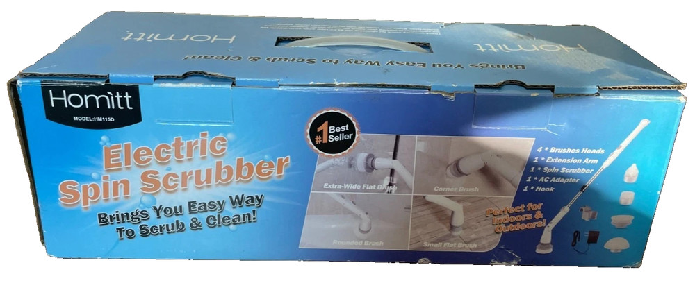 Homitt Electric Spin Scrubber Power Brush, Cordless Floor Scrubber HM115D
