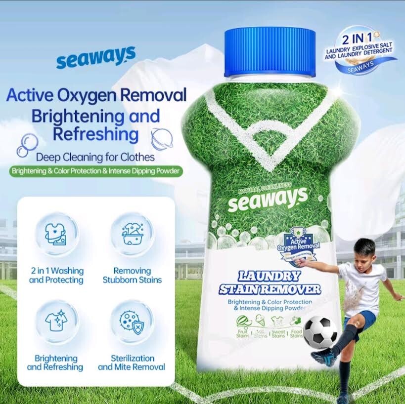 Seaways Intense Laundry Stain Remover Powder with Brightening Colour Protection