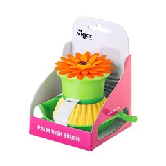 Flower Power Washing-Up Brush with Tray – Multi-Coloured