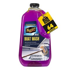 Meguiar’s M43 Marine/RV Boat Wash, pH-Balanced 64 Fl Oz (Pack of 1), PURPLE