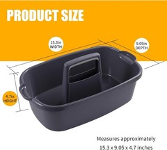 Cleaning Caddy Organizer Plastic Tote Portable Storage Bathroom Kitchen Shower