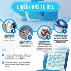 Washing Machine Cleaner Descaler of 12/24Pcs Pack-Deep Cleaning Tablets Odor Rem