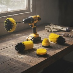 8 Pcs Drill Brush Attachment Set, Power Cleaning Scrub Brush Kit with Extend Lon