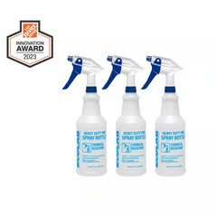 32 Oz. Heavy Duty Pro All Purpose Spray Bottle, Refillable Bottle with Adjustabl