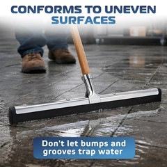 Floor Squeegee 18 Inch Double Foam Blade Heavy Duty For Tiles Concrete Asphalt
