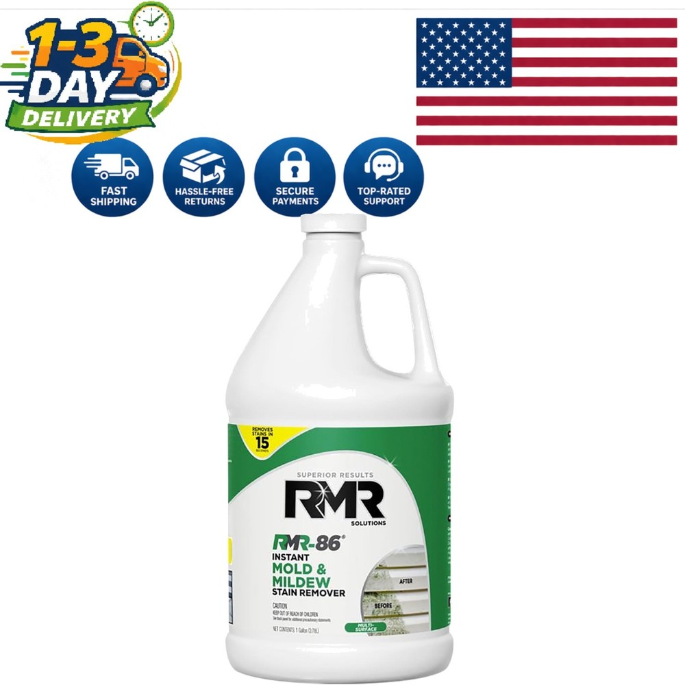 RMR-86 Instant Mold and Mildew Stain Remover Spray – 128 Fl Oz, No Scrub Needed
