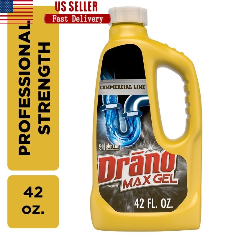 Max Gel Thick Drain Clog Remover Pro Strength 42oz Fast Action Safe Pipes 1 Pack