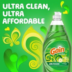 Ultra Liquid Dish Soap, Dishwashing Liquid, Grease Removal, Original Scent,