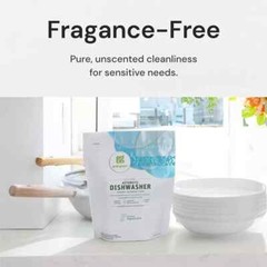 Grab Green 60 Count Dishwasher Detergent Pods Fragrance Free Natural Clean