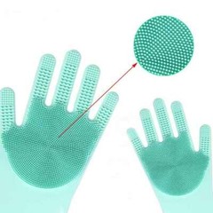 HOMZEE Reusable Silicone Magic Dish Washing kitchen Cleaning-Scrubbing Gloves