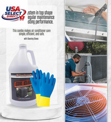 Lundmark Coil Cleen Air Conditioner Fin Cleaner 1 Gal Gift Set with Gloves