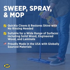 Zep Hardwood and Laminate Floor Cleaner – 32 oz (Case of 12) – ZUHLF32 –