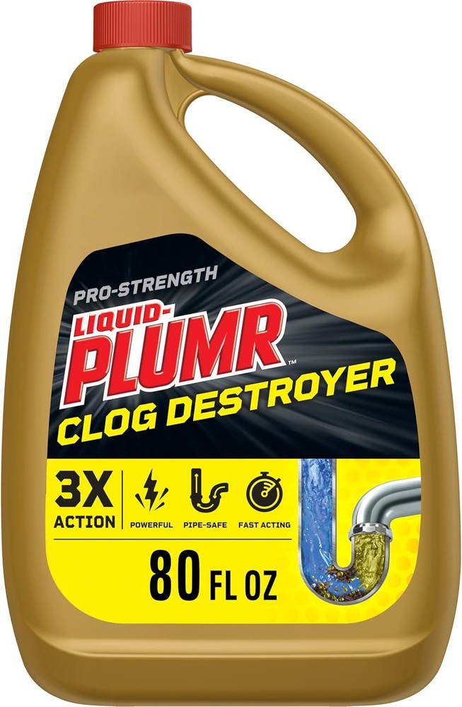 Liquid Plumr Heavy Duty Drain Cleaner Pro-Strength Gel 80 fl oz Clog Remover