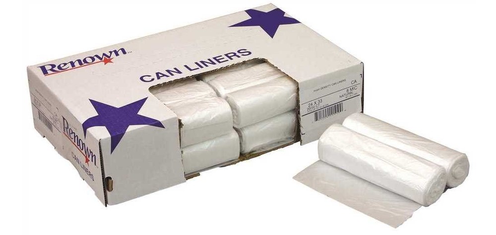 24 in. x 33 in. 15 Gal. 8 mic Natural Institutional Can Liner – pack of 1000