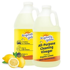 “Yellow Lemon Vinegar Cleaner – All-Purpose 1 Gallon, 2-Pack for Glass & Floors”