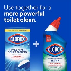Ultra Clean Toilet Tablets: Bleach & Blue for Long-Lasting Freshness, 2 Count