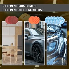 Cordless Car Buffer Polisher, 2x2000mAh 21V Batteries 5 Inch Random Orbital