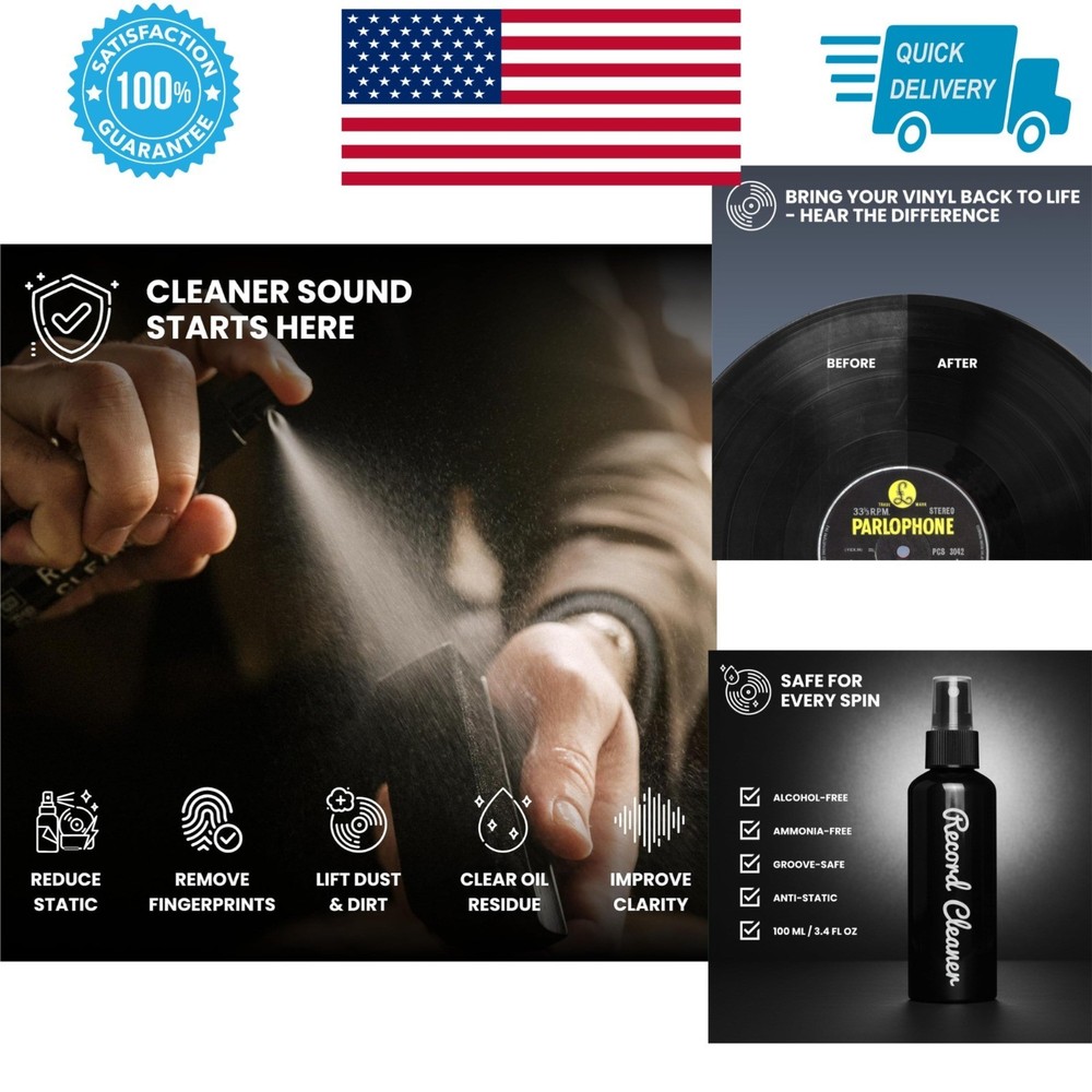 Big Fudge Vinyl Record Cleaning Solution – 100ml Spray Refill