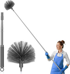 Cobweb Duster with Extension Pole, Retractable Dusters for Cobweb