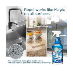 Clean-X REPEL Glass & Surface Cleaner 32 fl. oz. – Cleans & Repels water spot…