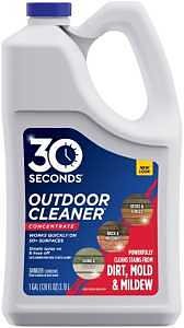 30 Seconds 1G30SJ Outdoor Cleaner, 1 gal, Bottle, Liquid, Bleach, Light Yellow