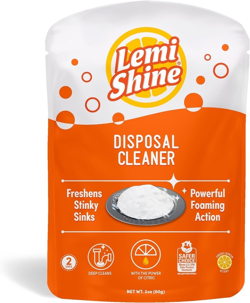 Garbage Disposal Cleaner and Deodorizer Citric Acid Foam Lemon Scent 2 Pack