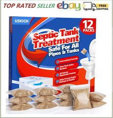 Septic Tank Treatment,1 Year Supply Septic Pods (12 pcs),1 Flush per Month Septi
