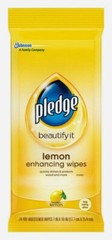 Pledge Lemon Furniture Polish Pre-Moistened Wipe 24ct Shine Protect 72807