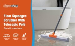Rubber Floor Squeegee for Concrete Floor, Tile Floor, Metal Aluminium Heavy Duty