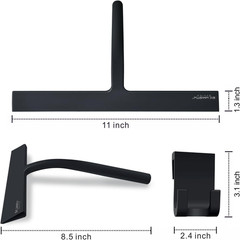 Silicone Rubber Blade & Hook Shower Window Squeegee 11″ in Width Silicone Car Sq