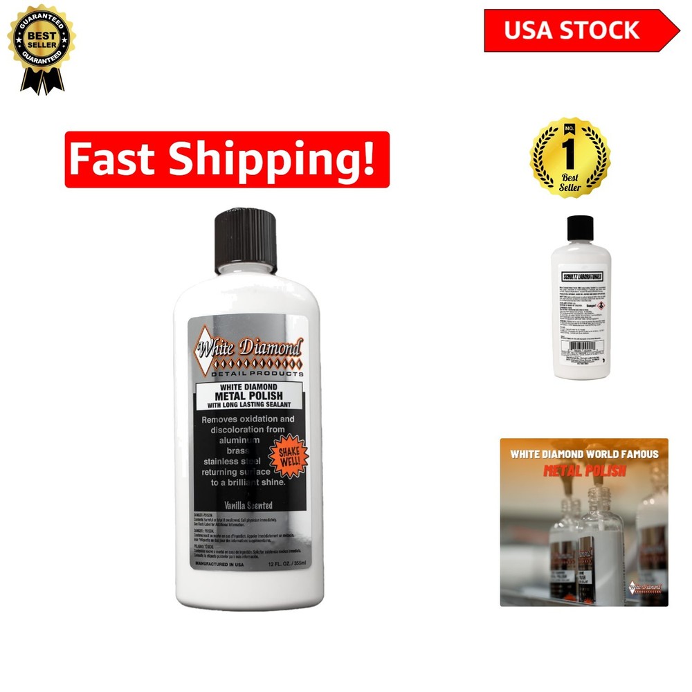 12 fl oz Vanilla Scent Metal Cleaner and Polisher – Protect & Shine Efficiently