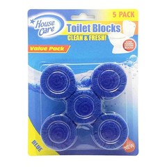 Blue Toilet Bowl Blocks / Tablets – Clean & Fresh, 5 Count (Pack of 3)
