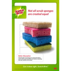 8pk~ Scotch-Brite Non-Scratch SCRUB SPONGES 3ea Multi-Purpose Cleaner MP-3-8-D